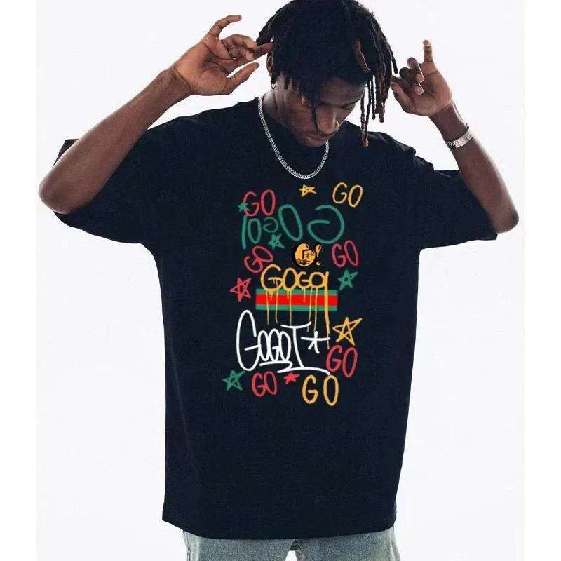 Random Letter Print Designer T-Shirt for and Women, Cotton T-Shirt, Oversized Casual T-Shirts, Letter Print T-Shirt, Fashion
