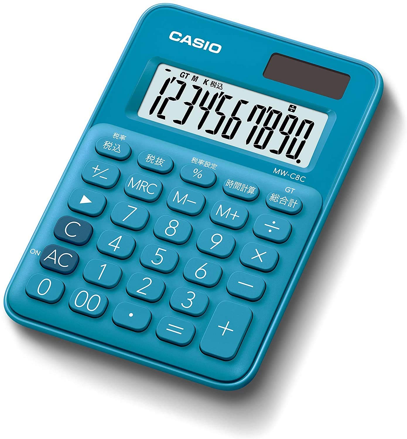 

Casio Цветной калькулятор Lake Blue 10 цифр Mini Mini Just Type MW-C8C-BU-N