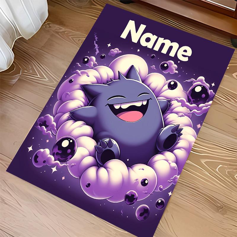 Custom Personalization Pokémon Print Area Rug - Soft, Washable Non-Slip Indoor Mat,Living Room,Home&Office Decorative Rug