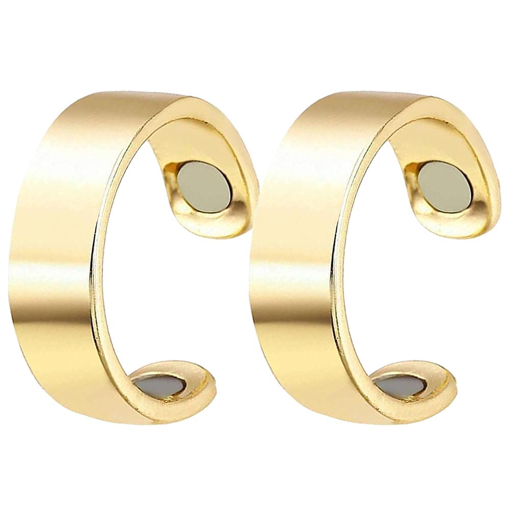 

2 шт. Магнітне кільце для лімфодренажу, магнітне кільце для схуднення, елегантне відкрите магнітне кільце для чоловіків, жінок Golden face