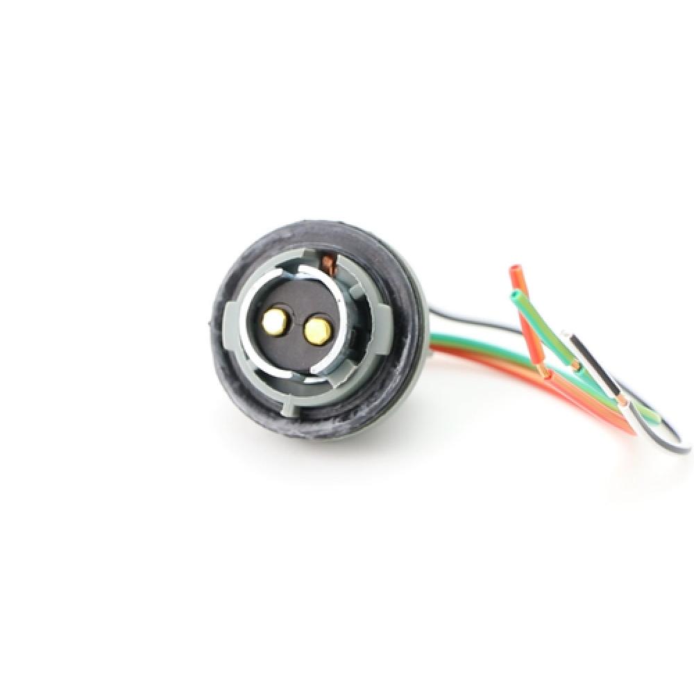1157 2057 2357 Metal Socket/Base w/ Pigtail Wiring Harness For Turn Signal, etc