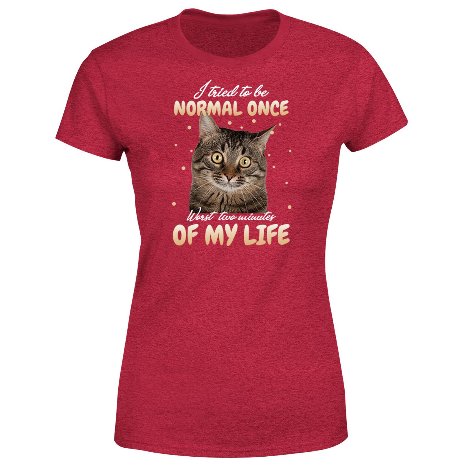 I Tried To Be Normal Once Worst Two Minutes Of My Life Cat Lover Womens T Shirt Mens Womens Tees Top XL