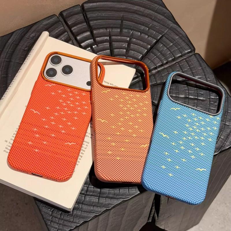 Carcasă Subțire Magnetică pentru Telefon iPhone 17 Pro Max 16 Cu Textură Kevlar Rezistentă la Șocuri Acoperire Completă