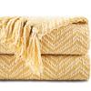 Battilo Chenille Knitted Throw Blanket for Couch Soft Thick Decorative Sofa Blanket Plaid Bed Throws Spring Living Room Decor