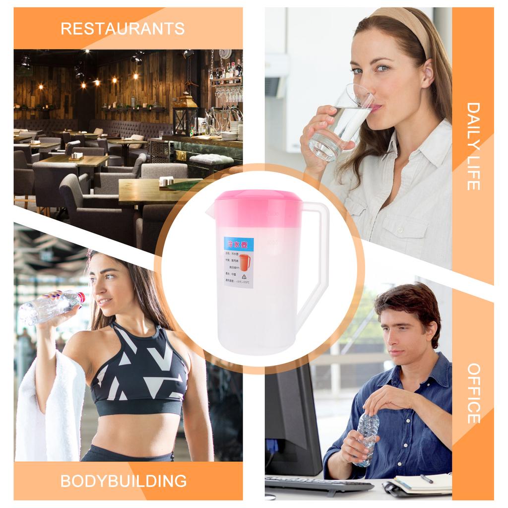 2500Ml Cold Water Kettle Plastic Beverage Pitcher with Measurement Lid Heat Resistant Bpa Jug for Home Party Camping