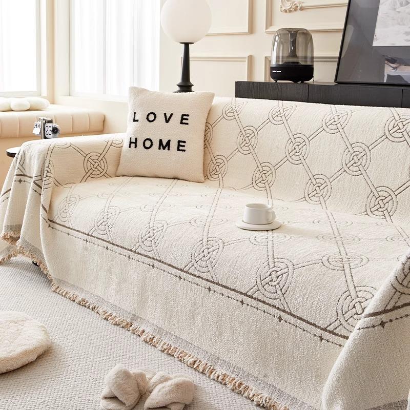 Light Luxury and High-end Sofa Towel Full Cover Dustproof Sofa Blanket Sofa Cover Sofa Cushion New Year Sofa Cover Cloth
