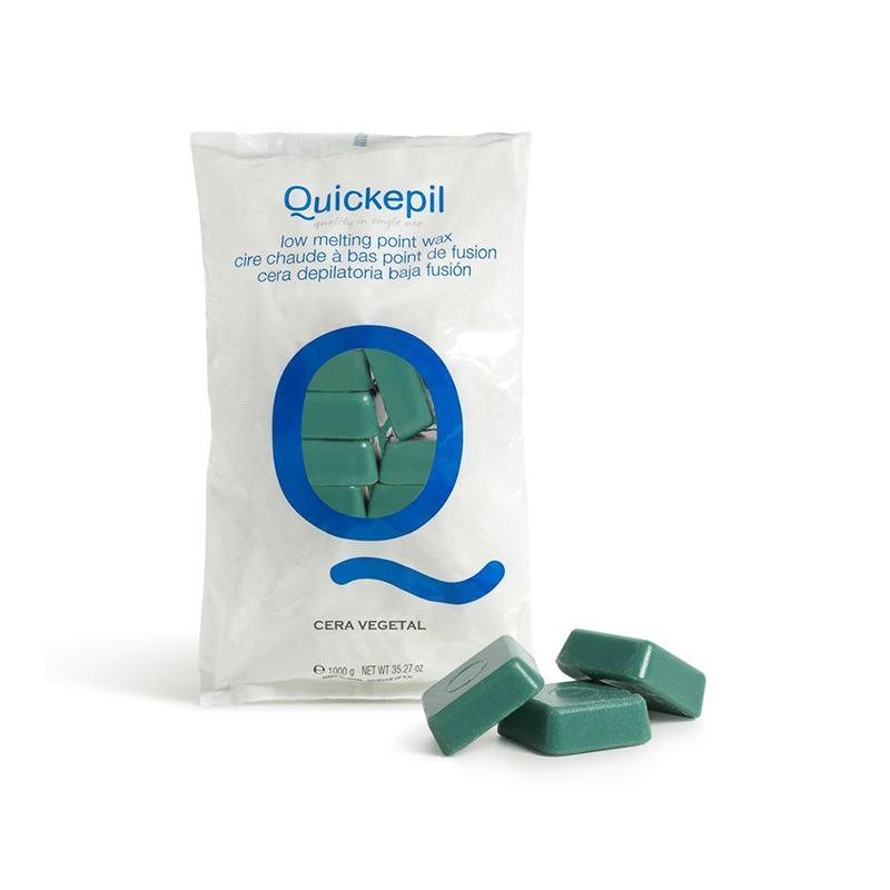 Quickepil Harter Streifenloser Wachs zur Haarentfernung Vegetal 1 kg Grün