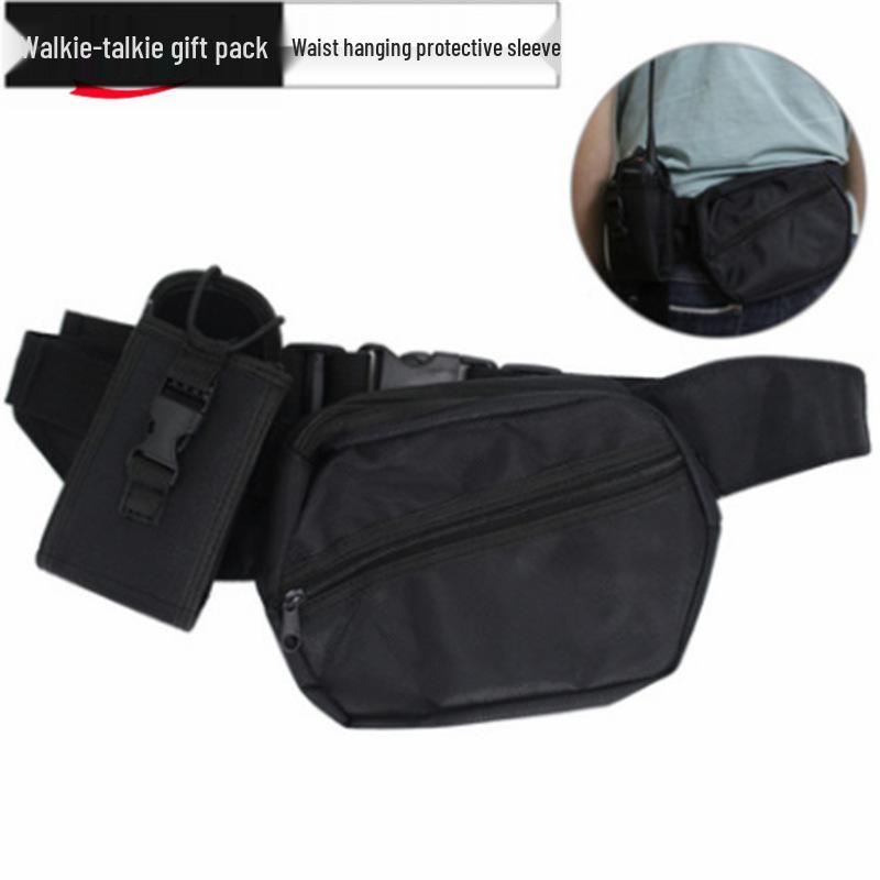Detachable Walkie-Talkie Waist Pack Multifunctional Storage Bag with GP328 Handheld Transceiver Cover