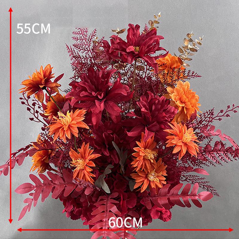 2025 Wedding Floral Decoration: Engagement Banquet Scene, Road/Stage Floral Rows, Arch Flowers, Artificial Background Simulation, Floral Art.