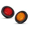 2pcs Yellow Red 4 LED Side Marker Clearance Light Orange Lamp Indicator 10V-30V For Truck Trailer Caravans RV Lorry Boat