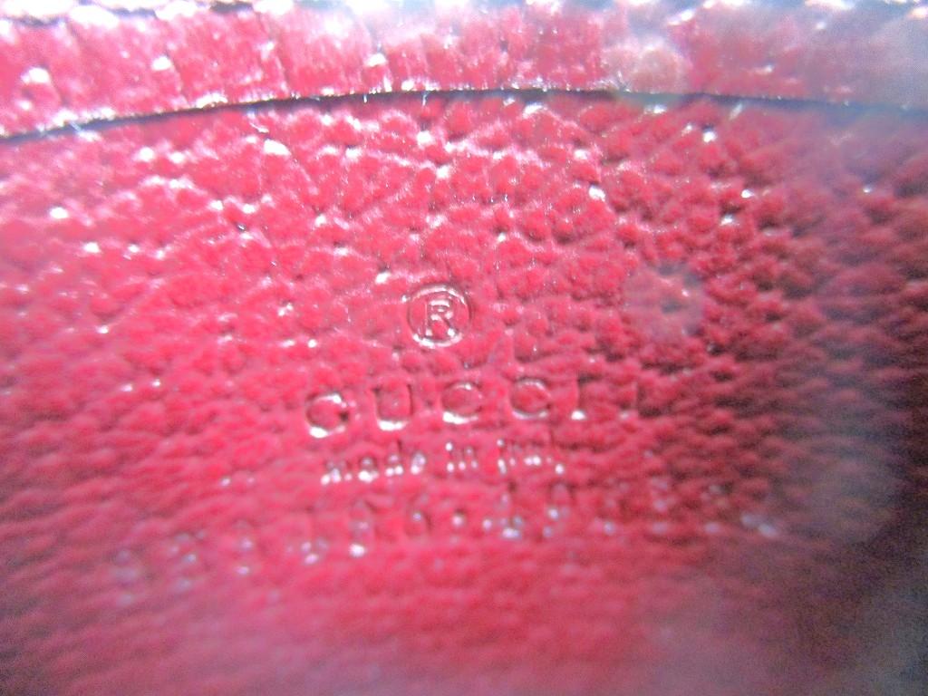 Authentic GUCCI Ophidia Bordeaux Leather Business Card Case #b153  Open box