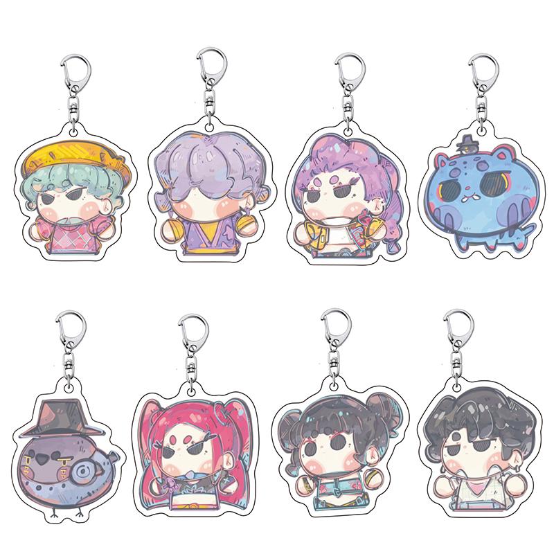 1 Set Kpop Demon Hunter Schlüsselanhänger Saja Boys Schlüsselanhänger Kpop Schlüsselring für Taschen Accessoires Partygeschenke Huntrix Schlüsselanhänger Fangeschenke