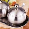 Chuishanlai 304 Stainless Steel Spherical Condiment Jars 3-Piece Set