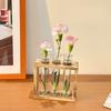 Creative Retro Hydroponic Green Plant Test Tube Vase Series Wooden Frame Vase Office Desktop Decoration Home Decoration