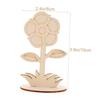 12pcs Unfinished Wooden Flowers for Crafts, Diy Wooden Flowers to Paint, Kids Hand-Painted Flower Decor, Ideal for Home, Office, Party Decor