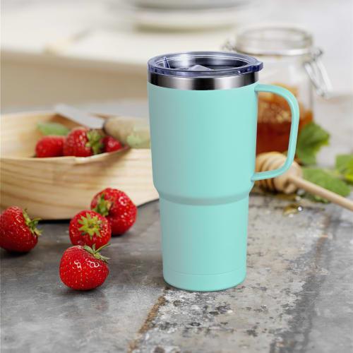 Livole Vacuum Insulated Stainless Steel Coffee Mug, Keeps Hot or Cold, 600ml Large Capacity, with Lid, Tumbler, Travel Mug, Handle, Large Double-Walle