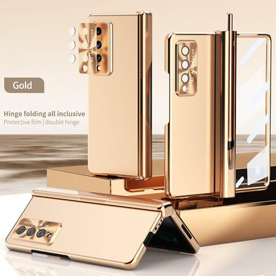 For Samsung Z Fold 4 3 Portable S Pen Mobile Phone Case for Samsung Galaxy Z Fold 3 4 5G Fold4 Fold3 Full Coverage Glass Film