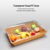 Large Transparent Food-Grade Plastic Tasting Plate with Lid