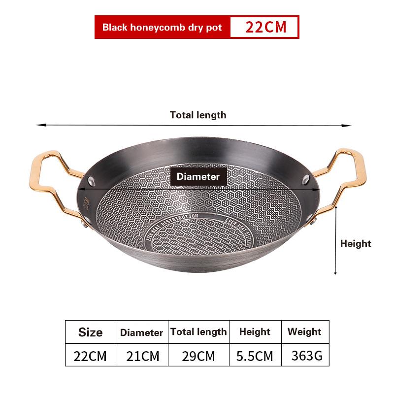 Non stick dry boiler Commercial hot pot Round bottom alcohol furnace Household stainless steel pot Spicy Spicy Pot hotpot