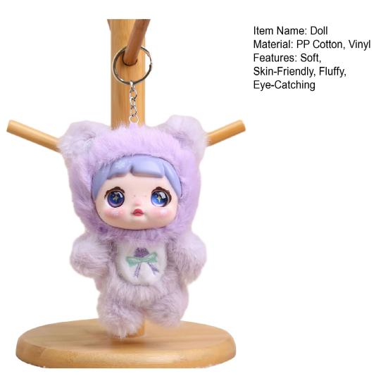 Vinil Bebek Peluş Anahtarlık Meyve Temalı Dolgulu Hayvan Kapüşonlu 14cm Sevimli Sırt Çantası Charmı ve Koleksiyonluk Oyuncak