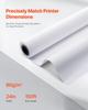 Wide Format Paper, 609.6 mm x 45.7 m Plotter Roll, 8 Rolls CAD Bond Rolls with 50.8 mm Core, 80 GSM Plotter Roll Rolls, for CAD Drawings, Engineering