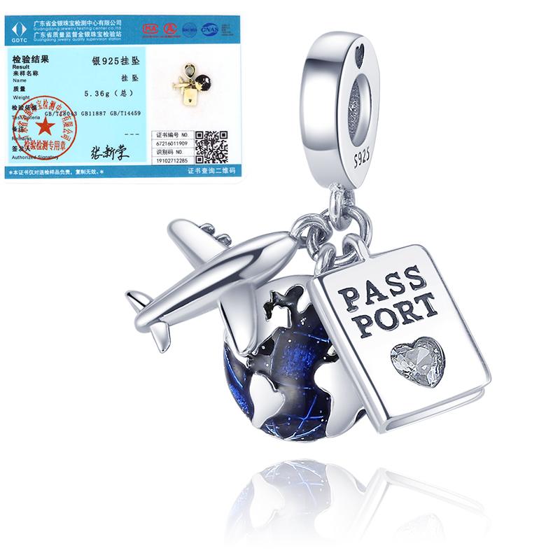 

925 Silver Colorful Sunflower Dog Boys Gift Items Butterfly Aircraft Earth Charms Fit Original Pendant Jewelry make up