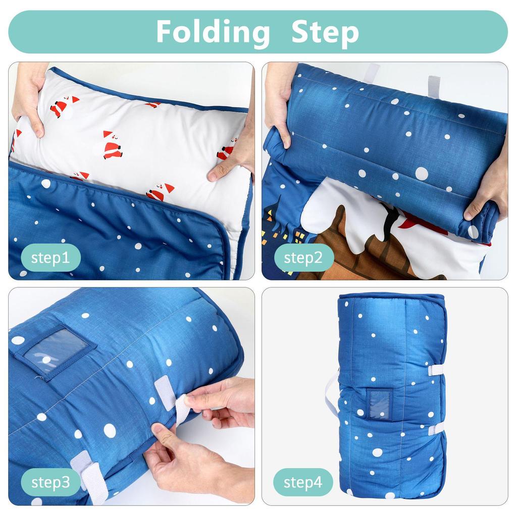 Soft and Breathable Baby Nap Mat: Polyester-Cotton, Foldable, Anti-Kick, Ideal for Kindergarten Sleeping.
