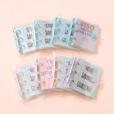 Savings Challenge Book Saving Money Binder Mini Portable Money Book Saving Loose-Leaf Notebook Cash Budget Storage Book