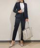 Cropped Suit Office 9251756 L [Orihica] Pants, Washable, Stretch, Set-up Available, Washable, Business, Pants, Women's, Navy,