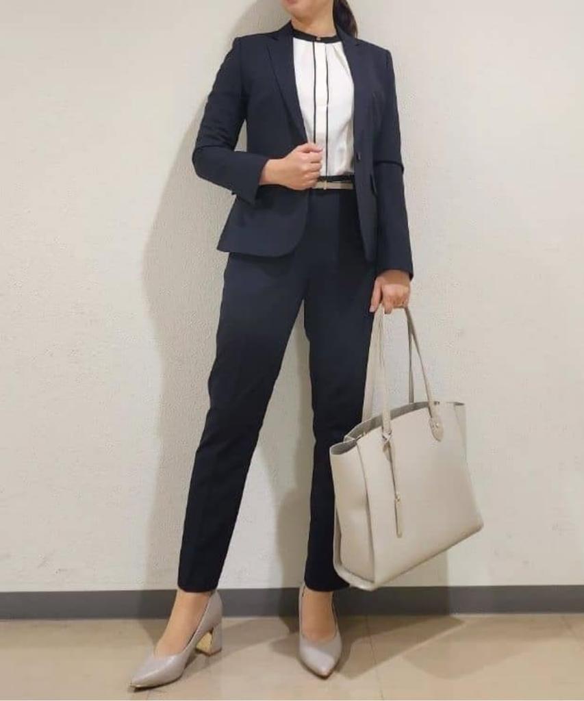Cropped Suit Office 9251756 L [Orihica] Pants, Washable, Stretch, Set-up Available, Washable, Business, Pants, Women's, Navy,