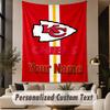 Benutzerdefinierte Text Wandteppich Kansas City Chiefs Druck Wandteppich Innen Wohnzimmer Wanddekoration