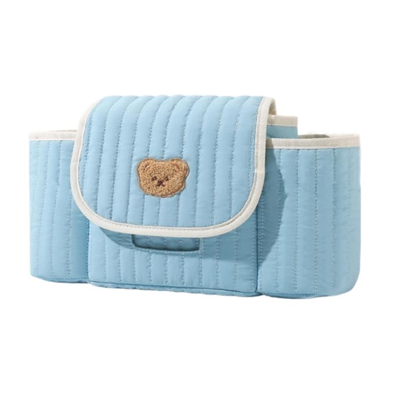 Multifunctional Organizer Bag Baby Strollers Hanging Bag Multiple Compartment Pushchair Storage Bag for Toy Water Bottle