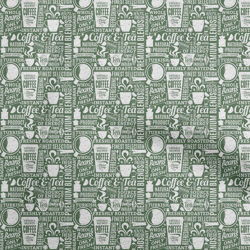 oneOone Cotton Flex Black Fabric Nostalgia Coffee Sewing Fabric By The Yard Printed Diy Clothing Sewing Supplies 40 Inch