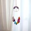 Tree of Life Agate Slice Crystal Pendant - Handmade Crafts T137
