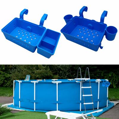 Yousheng Poolside Storage Baskets with Cup Holders Large Capacity Universal Easy To Install Above Ground Pool Accessories Storage Organizer