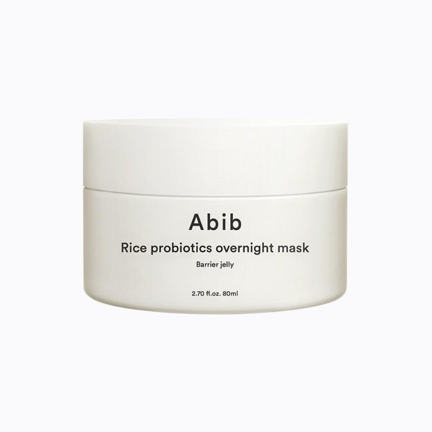 Abib Rice Probiotics Overnight Mask Barrier Jelly (80ml) – Firming & Soothing Gel Texture Sleeping Pack, Korean