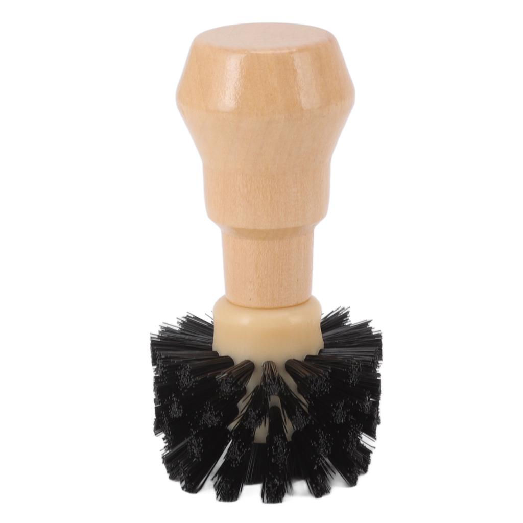 Portafilter Cleaning Brush Professional Portable Coffee Tamper Cleaning Brush with Wooden Handle for Kitchen Tool