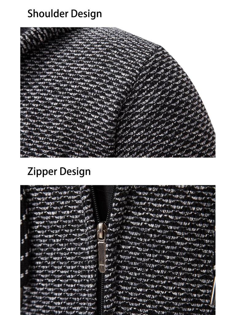 Youth Men's Hooded Knit Cardigan – Casual, Versatile Autumn/Winter Sweater Coat