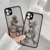 Snake Black Matte Phone Case for Iphone SE 2020 6S 7 8 Plus For iPhone 12 13 Mini 11 Pro Max X XR XS Max Shockproof Back Covers