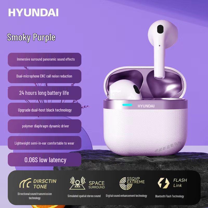 Hyundai T02pro Wireless Bluetooth Earphones TWS E-Sports Fashion Earbuds