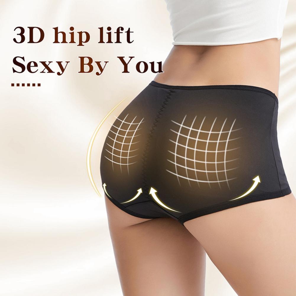 Women's Padded Panties Push Up Buttock Low Waist Underwear