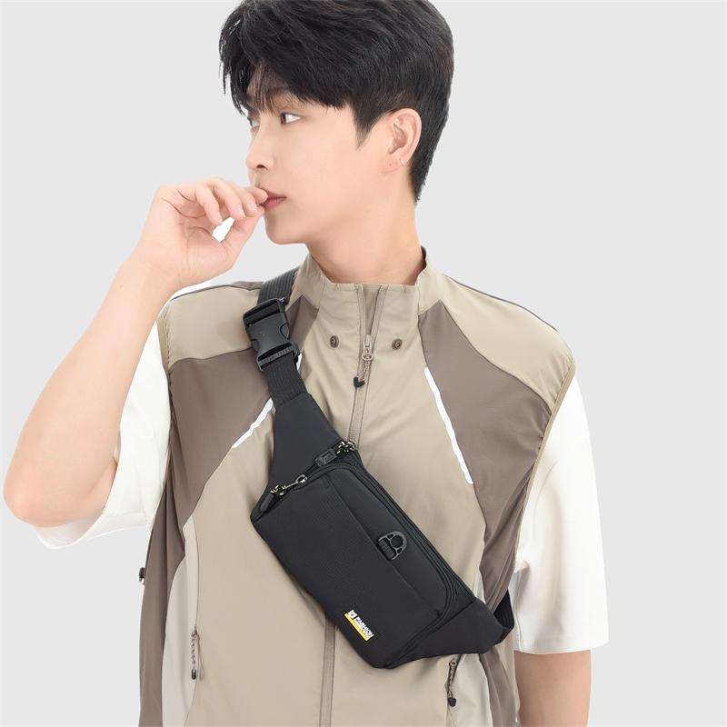 Men's Waterproof Waist Bag - Unisex Fanny Pack Convertible To Chest Sling (Running/Travel Hip Belt with Secure Pockets)