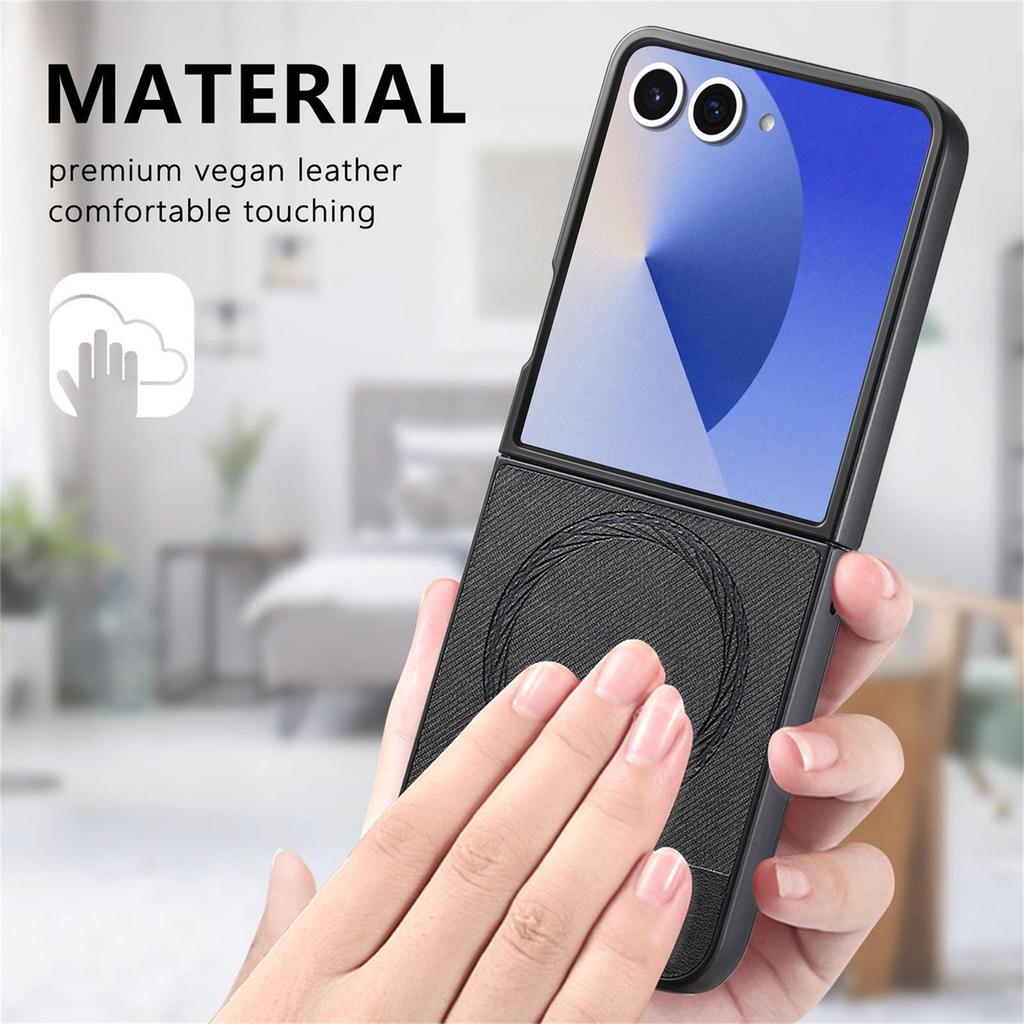 Samsung Z Flip 7 Leather Protective Case - Foldable, Drop-Proof Cover for Flip 5