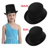 Sleek Black Felt Top Hat for Kids and Adults Costume Party Accessory Perfect for Magician Ringmaster Outfits