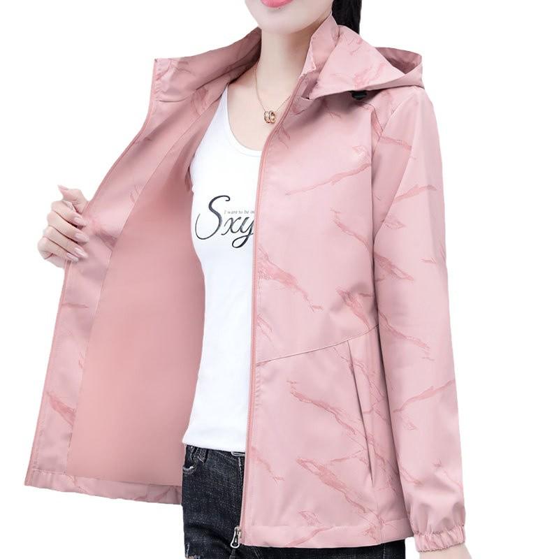 Women's 2024 Hooded Jacket: Spring & Autumn Baseball Style for Middle-Aged Mothers
