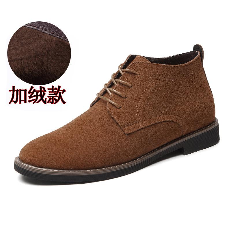 Fashion Brand Faux Suede Leather Men's Boots Men Business Casual leather Shoes Autumn Winter Fashion Oxford Shoes For Men 698