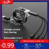 GLC GLB Car 3 In 1 Fast Charging Cable Type C Micro USB Charger Wire For Mercedes Benz AMG GLC GLE GLB GLS W204 W205 W203 W211