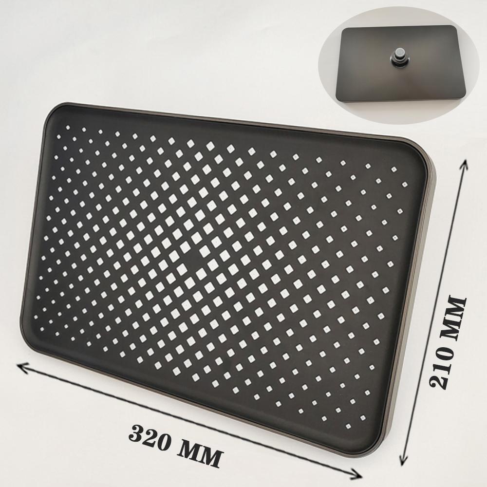 320mm Big Panel Large Flow Supercharge Rainfall Ceiling Mounted Shower Head Sliver High Pressure Abs Thicken Bathroom Shower