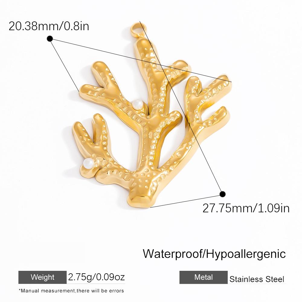 18K Gold Plated Stainless Steel Ocean DIY Pendants-Fish Starfish Conch Party Fashion Jewelry Accessories
