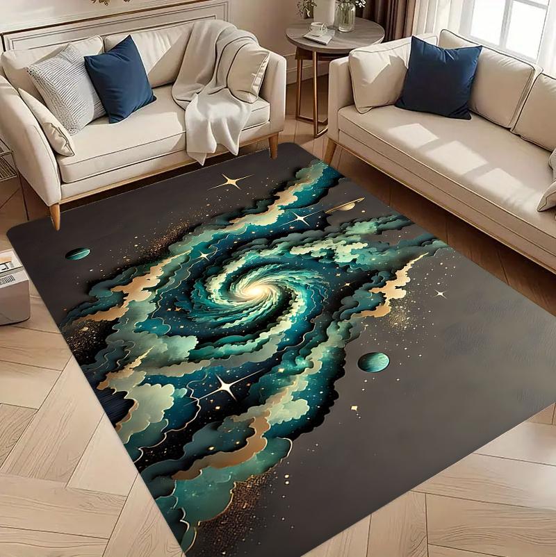 3D коврик с космической тематикой - Дизайн с астронавтом и планетами, домашний декор для гостиной, детской спальни, мягкий декор для пола 40x60cm